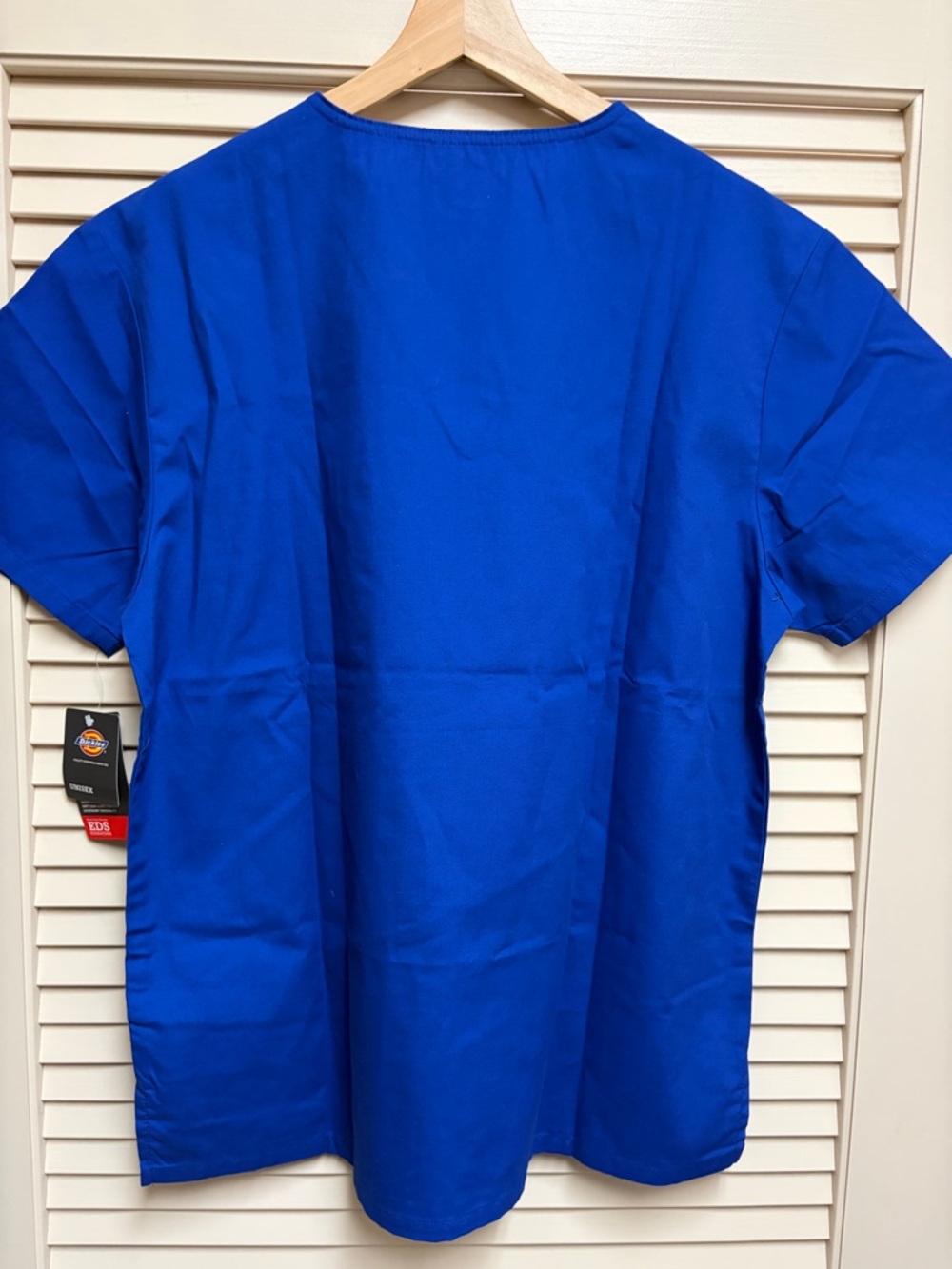 Dickies EDS Signature Scrub Top Unisex Small Blue V Neck Medical Hospital Clinic - Picture 2 of 12